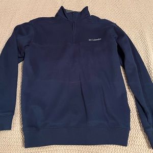 Navy Blue Columbia Quarter Zip Size Small